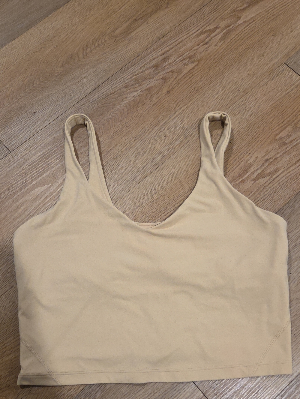 lululemon athletica Cream Scoop-Front Crop Tank No Pads